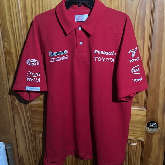 Vintage Toyota Racing Team Polo Panasonic Golf Shirt XXL F1 Formula One Rare - Picture 1 of 6